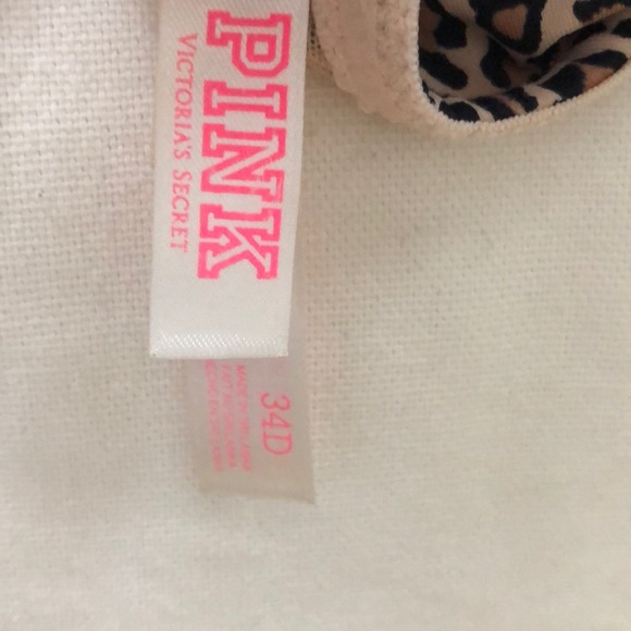 PINK Vic. Secret Strapless bra leopard print 34D - Picture 3 of 6